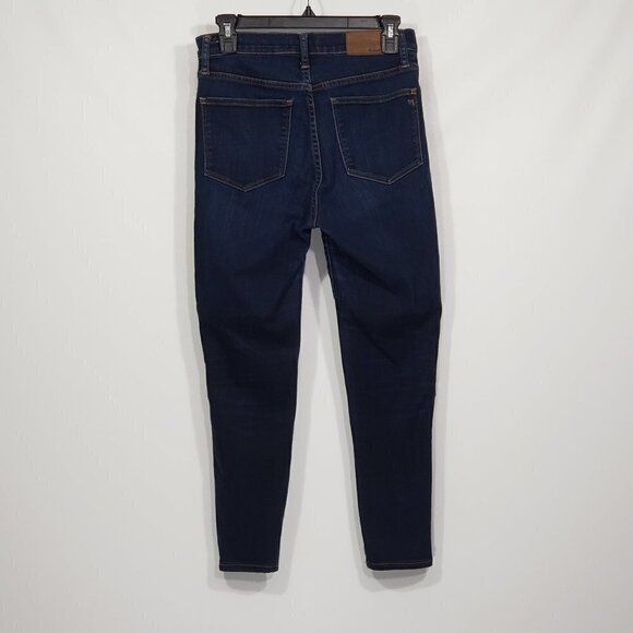 Madewell Jeans  9" Hi Rise Skinny  Dark Wash  Women's Size 28" - Picture 2 of 4